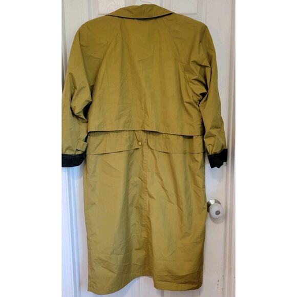 Vintage Full-Length Trench Jacket Oversized Womens XXL Mustard Yellow - Picture 6 of 7